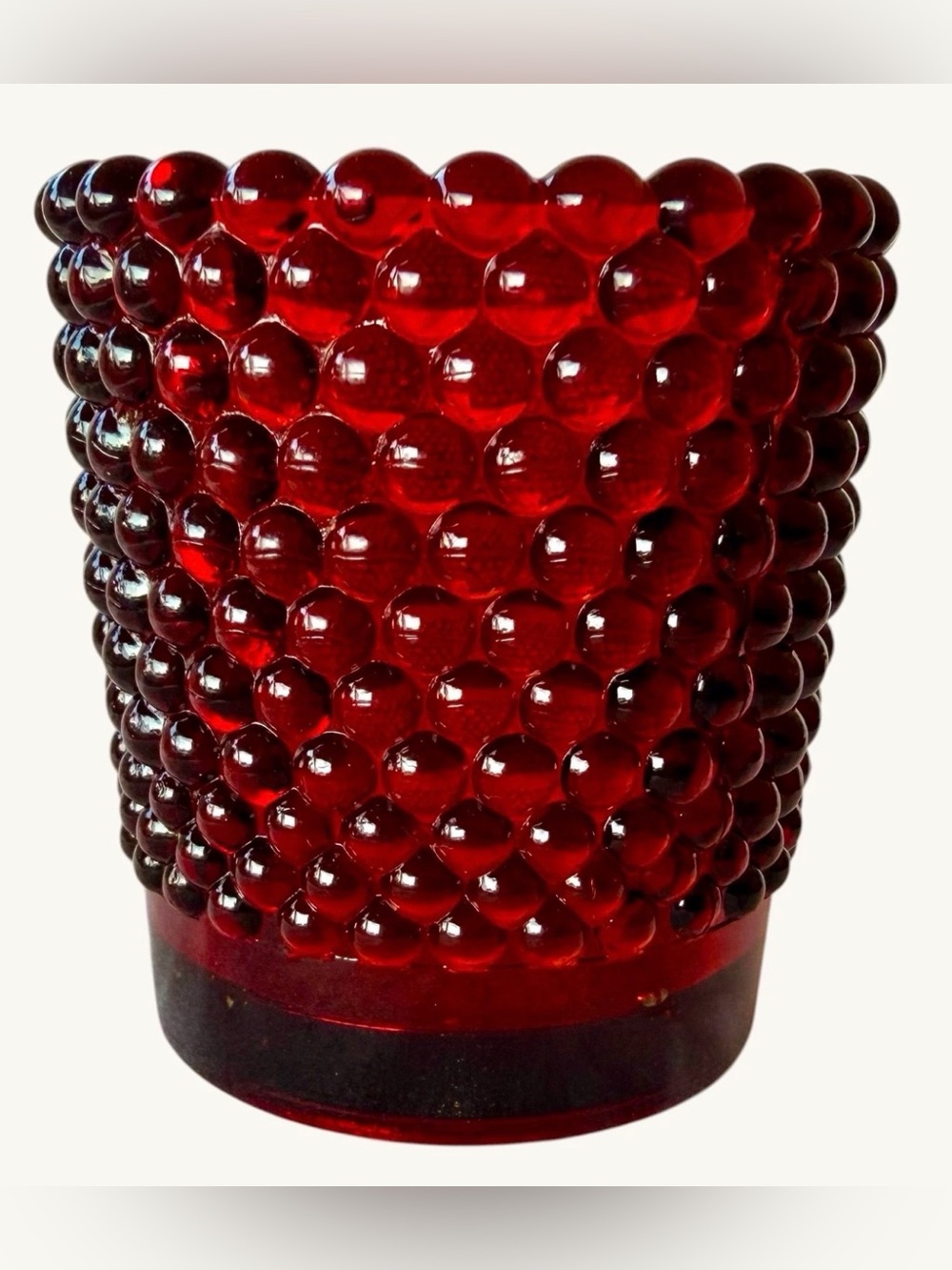 Crescent Glass Co. Amberina Hobnail Votive or Toothpick Holder 1939-1953 Vintage